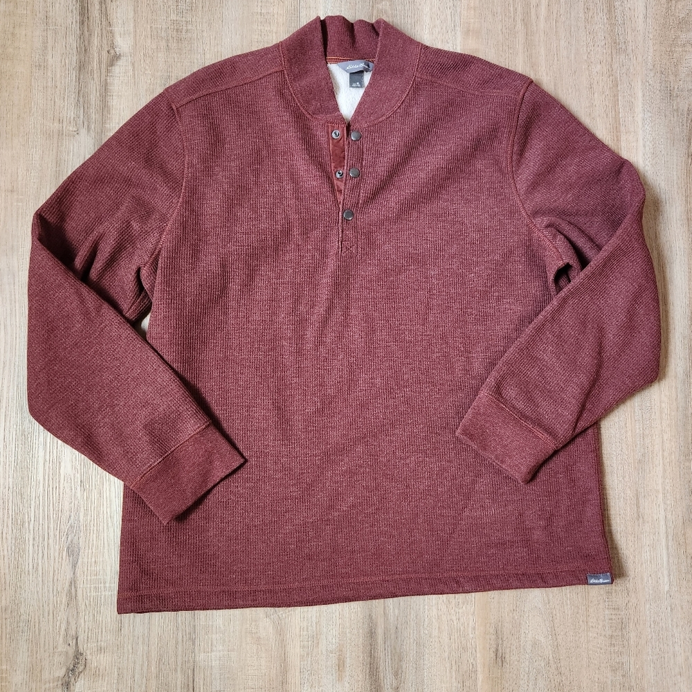 Mens Eddie Bauer Sherpa Henley Shirt XL